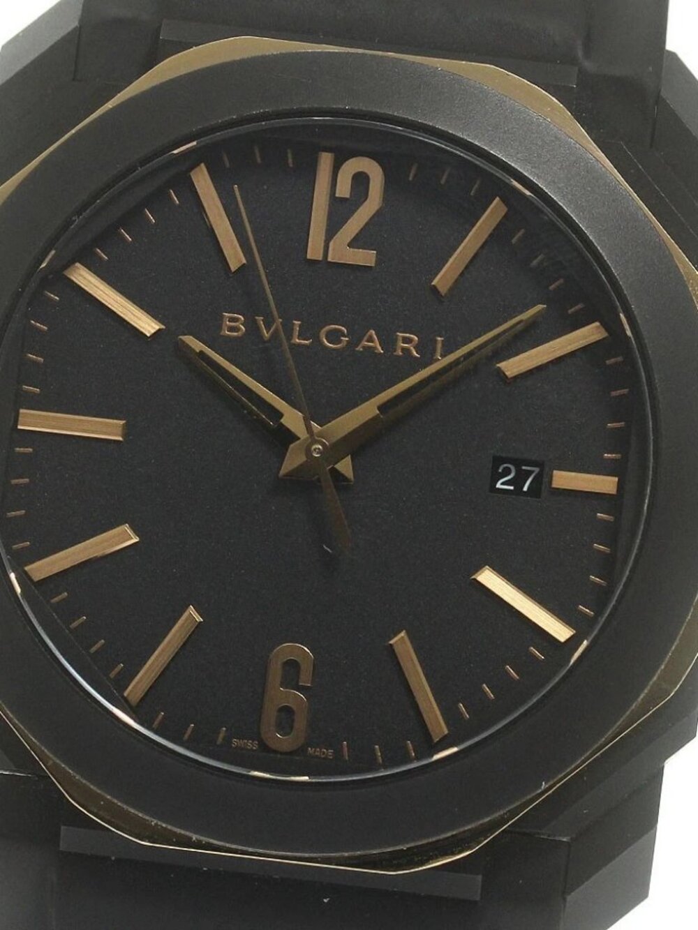 BVLGARI Octo BGOP41SG Date Black Dial Automatic Men's Watch_862974